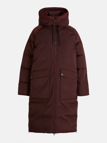 Kabát peak performance w stella coat hnědá xs