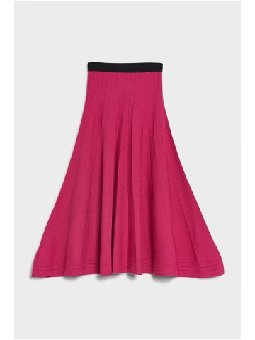 Sukně karl lagerfeld knit pleated skirt růžová xl
