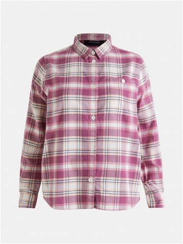Košile peak performance w cotton flannel shirt růžová xs