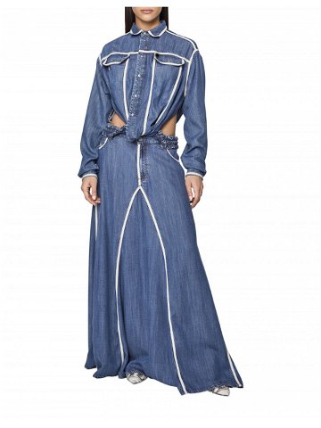 Šaty diesel de-suki-fs dress modrá s