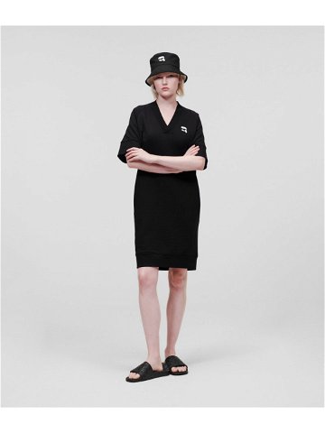 Šaty karl lagerfeld ikonik 2 0 sweat dress černá xs