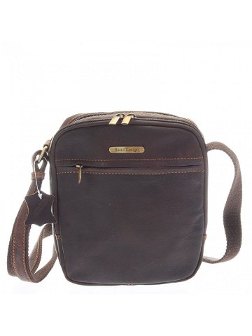 Hnědá pánská stylová kožená taška – Sendi Design Heracles