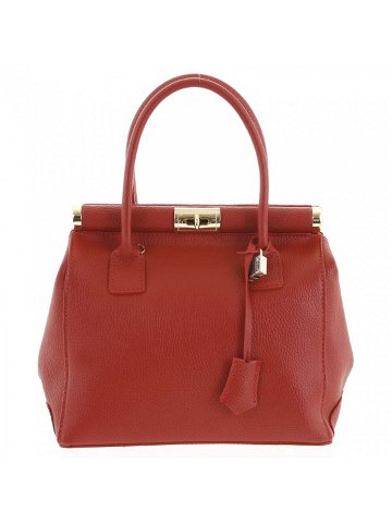 Luxusní dámská kožená kabelka do ruky červená – ItalY Hyla