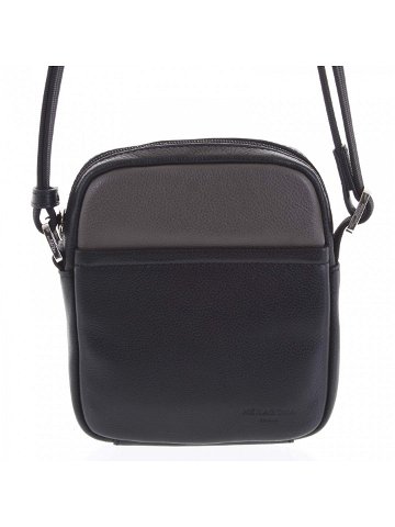 Pánská kožená taška na doklady černá taupe – Hexagona Wednesday