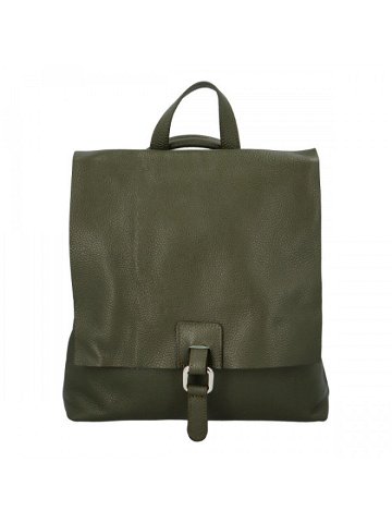 Dámský kožený batůžek kabelka khaki – ItalY Francesco