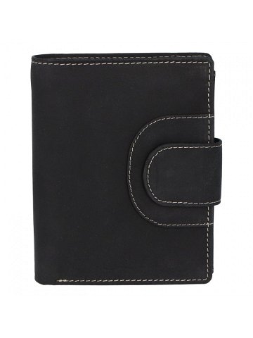 Elegantní kožená peněženka černá broušená – Tomas Pilia