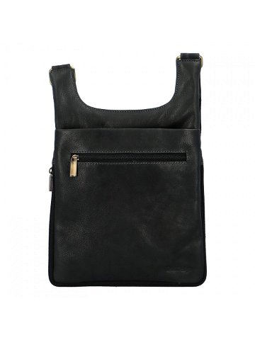 Moderní pánská kožená taška přes rameno černá – SendiDesign Leverett