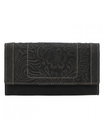 Kožená peněženka černá se vzorem – Tomas Mayana