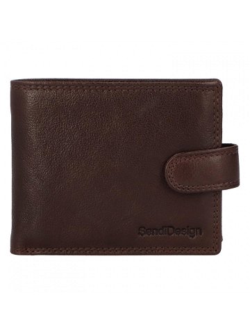 Pánská kožená peněženka tmavě hnědá – SendiDesign Maty New