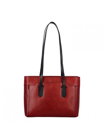 Červeno černá kožená kabelka přes rameno – ItalY Yuramica