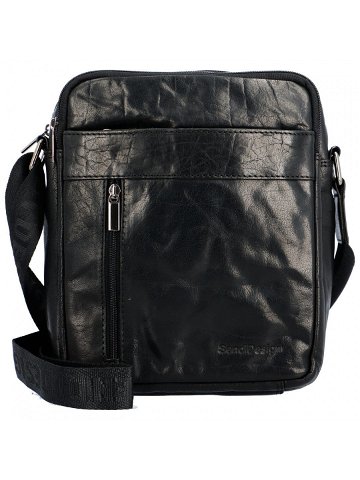Pánská kožená taška přes rameno černá – SendiDesign Lennon B