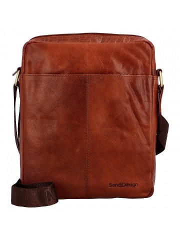 Pánská kožená taška přes rameno hnědá – SendiDesign McGord