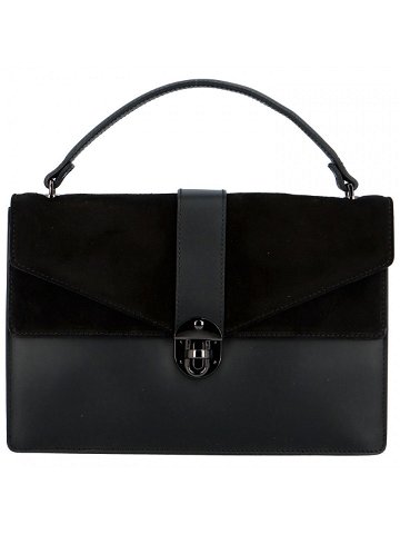 Dámská elegantní kožená kabelka černá – ItalY Lumea