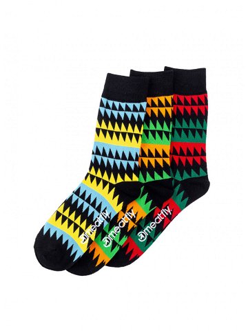 Meatfly ponožky Triangle socks – S19 Triple pack Mnohobarevná Velikost S M