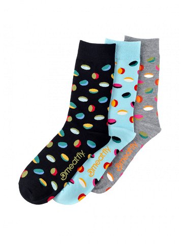 Meatfly ponožky Oval socks – S19 Triple pack Mnohobarevná Velikost S M
