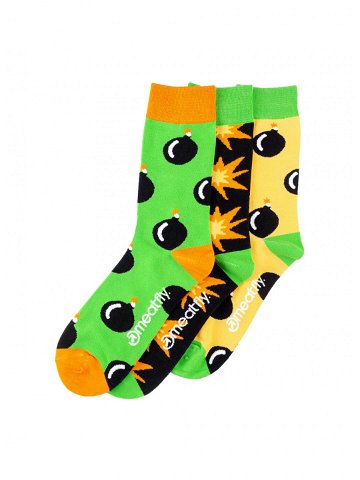 Meatfly ponožky Bomb socks – S19 Triple pack Mnohobarevná Velikost S M