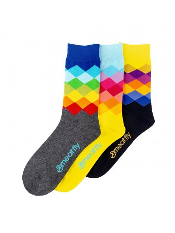 Meatfly ponožky Pixel socks – S19 Triple pack Mnohobarevná Velikost S M