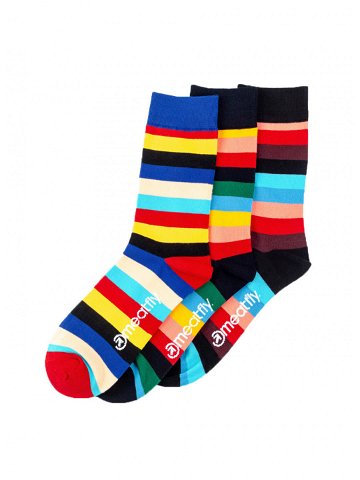 Meatfly ponožky Regular Stripe socks – S19 Triple pack Mnohobarevná Velikost S M