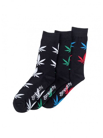 Meatfly ponožky Ganja Black socks – S19 Triple pack Mnohobarevná Velikost S M