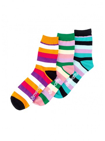 Meatfly ponožky Light Small Stripes socks – S19 Triple pack Mnohobarevná Velikost XS S