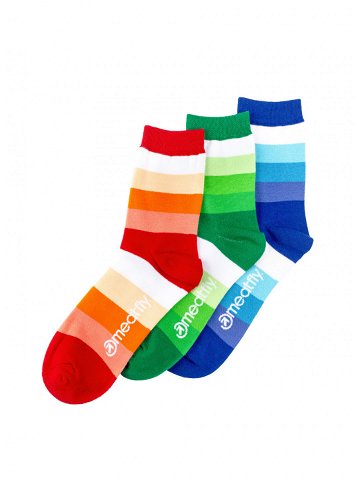 Meatfly ponožky Stripes Shades socks – S19 Triple pack Mnohobarevná Velikost XS S