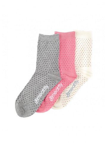 Meatfly ponožky Rainy Dots socks – S19 Triple pack Mnohobarevná Velikost M L