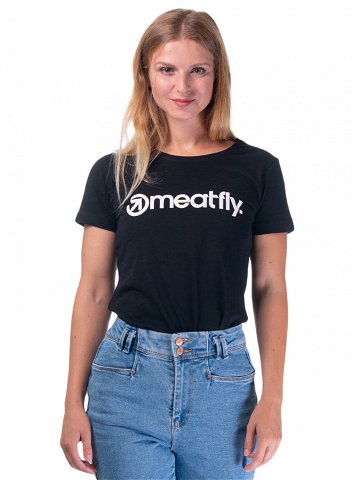 Meatfly dámské tričko Ladies MF Logo A – Black Velikost XS 100 bavlna