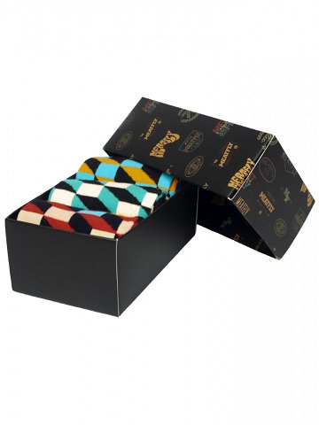 Meatfly pánské ponožky 3D Checkers Gift Pack Mnohobarevná Velikost S M