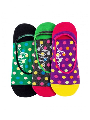 Meatfly ponožky Low socks – Triple pack B Big Dots 1 Mnohobarevná Velikost One Size