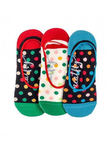 Meatfly ponožky Low socks – Triple pack C Big Dots 2 Mnohobarevná Velikost One Size