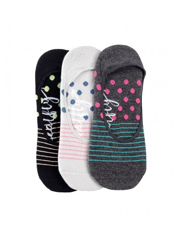 Meatfly ponožky Low socks – Triple pack F Dots Stripes Mnohobarevná Velikost One Size