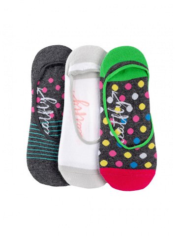 Meatfly ponožky Low socks – Triple pack L Fuchsia Mnohobarevná Velikost One Size