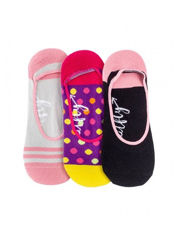 Meatfly ponožky Low socks – Triple pack N Pink Mnohobarevná Velikost One Size