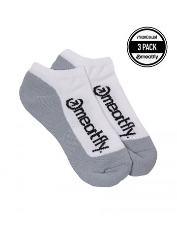 Meatfly ponožky Boot Socks – Triple pack B White Černá Velikost L