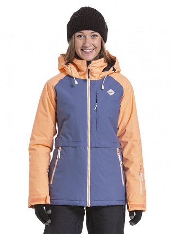 Nugget snowboardová bunda Trish C – Papaya Fjord Blue Oranžová Velikost XS