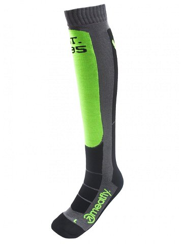 Meatfly snowboardové ponožky Hooper Safety Green Grey Zelená Velikost M