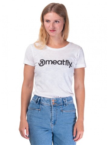Meatfly dámské tričko Ladies MF Logo B – White Velikost L