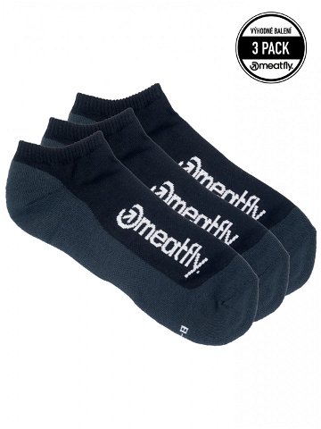 Meatfly ponožky Boot Triple pack Black Černá Velikost M