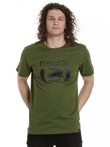 Meatfly pánské tričko Podium Olive Zelená Velikost XXXL 100 bavlna