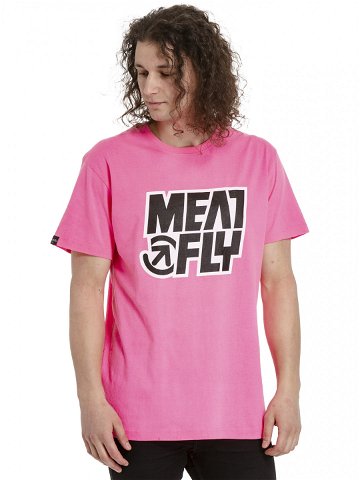 Meatfly pánské tričko Repash Neon Pink Růžová Velikost XXL 100 bavlna