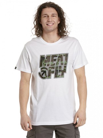 Meatfly pánské tričko Repash White Bílá Velikost XXXL 100 bavlna