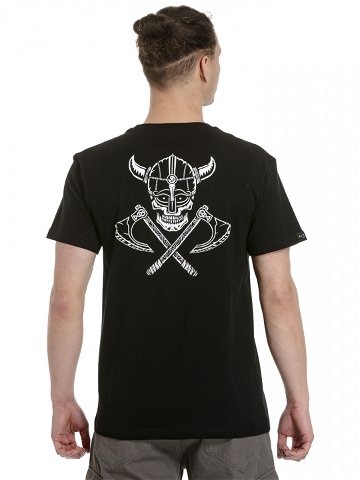 Meatfly pánské tričko Valhalla Black Černá Velikost S 100 bavlna