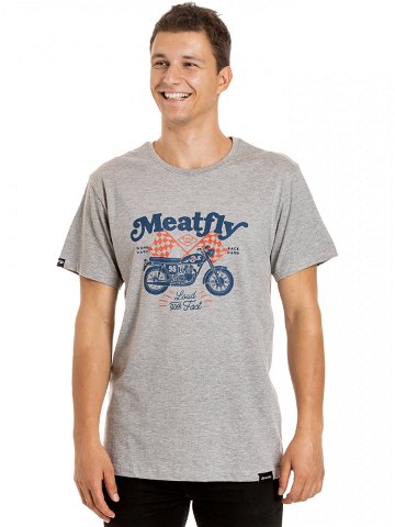 Meatfly pánské tričko Loud And Fast Grey Heather Šedá Velikost M