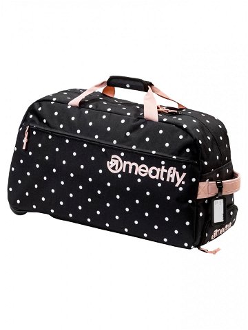 Meatfly cestovní taška Gail White Dot Powder Pink 42 L Bílá Objem 42 L