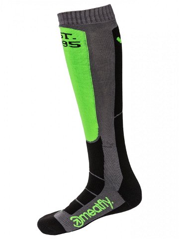 Meatfly sNB & SKI ponožky Leeway Safety Green Grey Zelená Velikost L