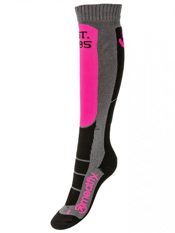 Meatfly sNB & SKI ponožky Leeway Pink Grey Růžová Velikost M