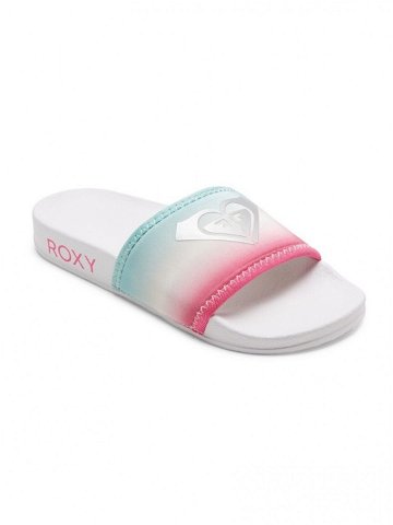 Roxy dívčí sandály Slippy Rg Neo White Crazy Pink Turquoise Bílá Velikost 4 5 US