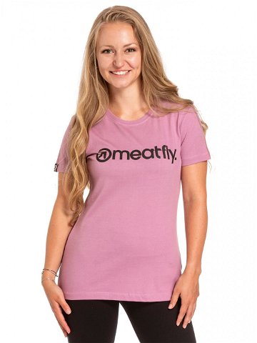 Meatfly dámské tričko Ladies MF Logo Dusty Rose Růžová Velikost L