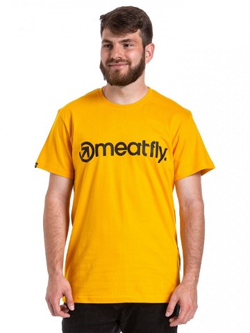 Meatfly pánské tričko MF Logo Deep Yellow Žlutá Velikost XXXL