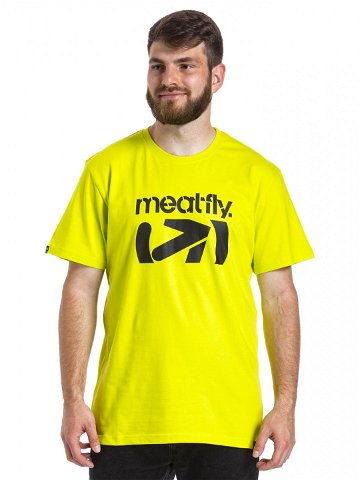 Meatfly pánské tričko Podium Safety Yellow Žlutá Velikost XXXL